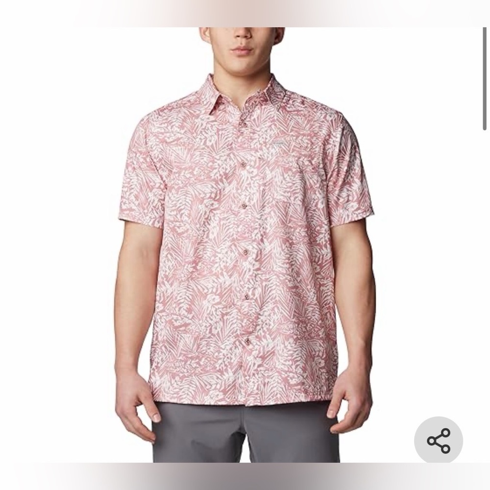 Columbia Men’s Super Slack Tide Camp Shirt Short Sleeve size L